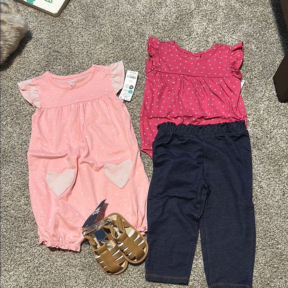 Carters baby girls 18 month bundle